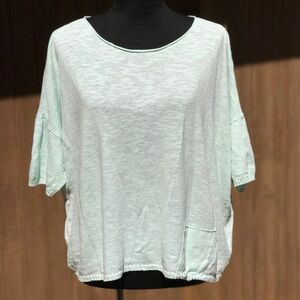 Eileen Fisher mint green Textured Boxy Sweater Top